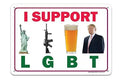 Liberty Guns Beer Trump Sign — The Legendary Aluminum Sign (14×20 cm)